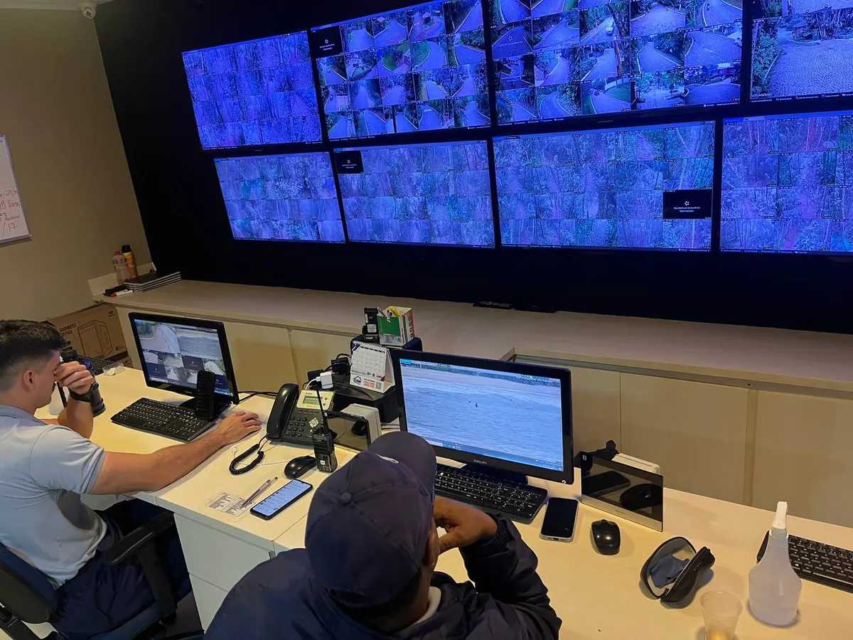 Sala de operação de monitoramento 24h